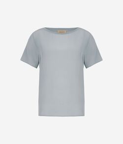 シルク＆モダール ボートネック Tシャツ