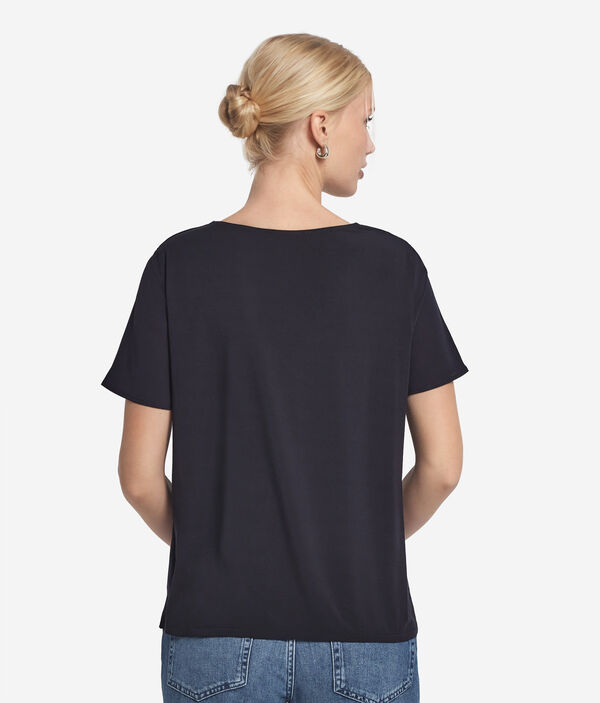 シルク クルーネック Tシャツ
