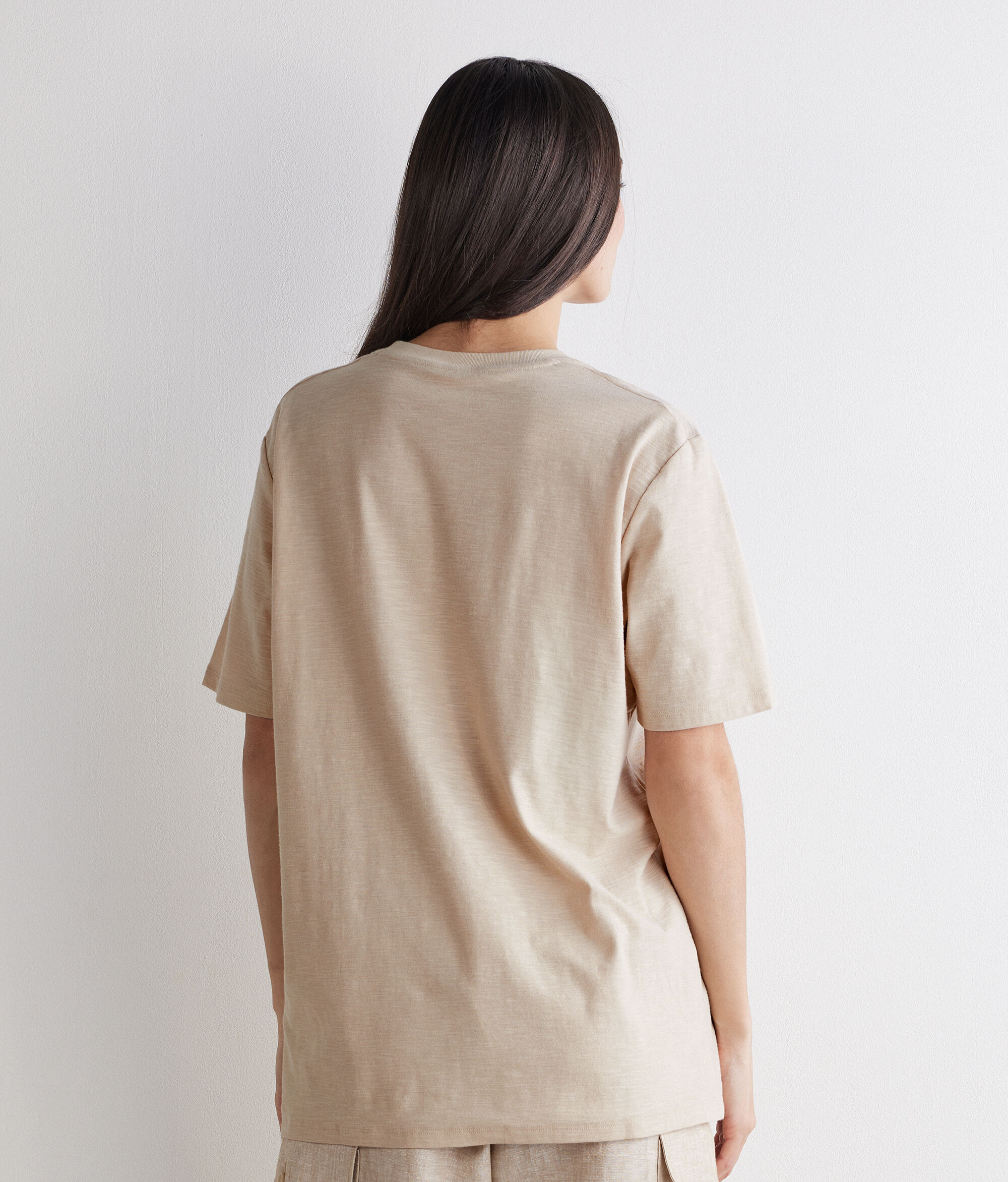 コットン ショートスリーブ クルーネックTシャツ