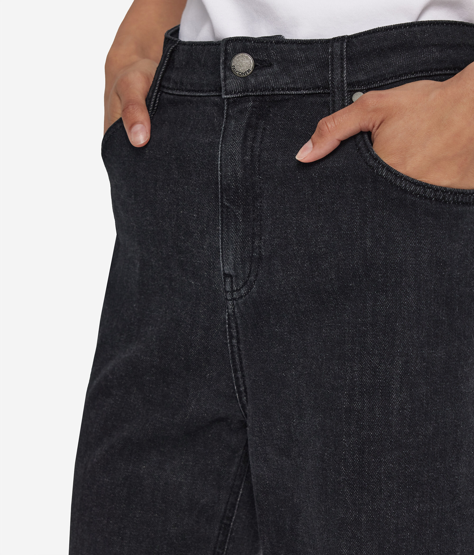 カシミヤデニム フレアパンツ
