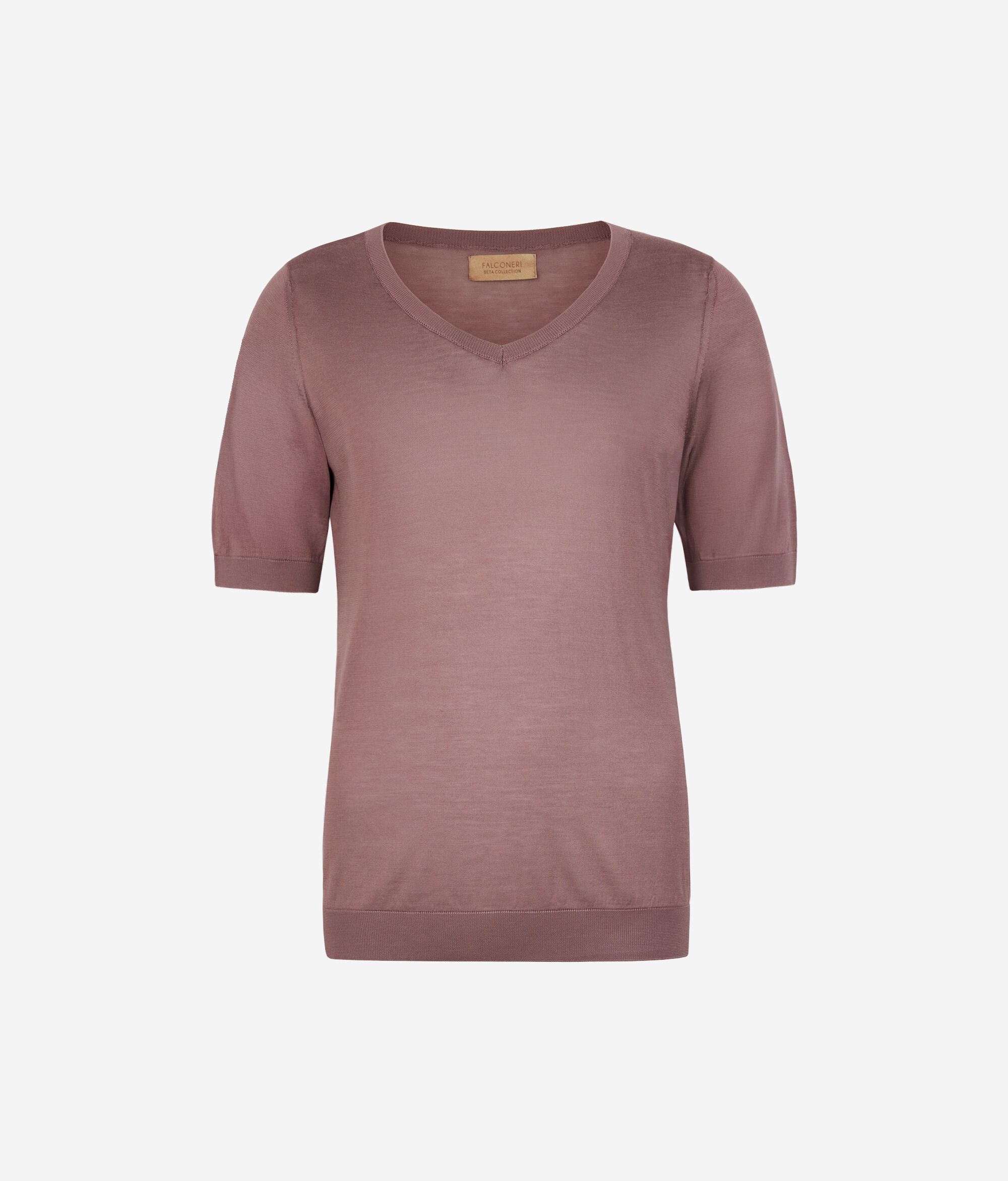 シルク Vネック Tシャツ