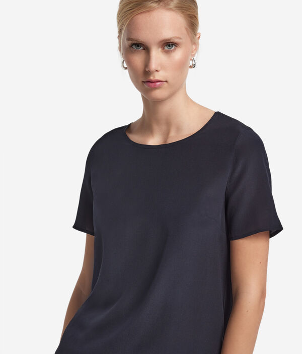 シルク クルーネック Tシャツ
