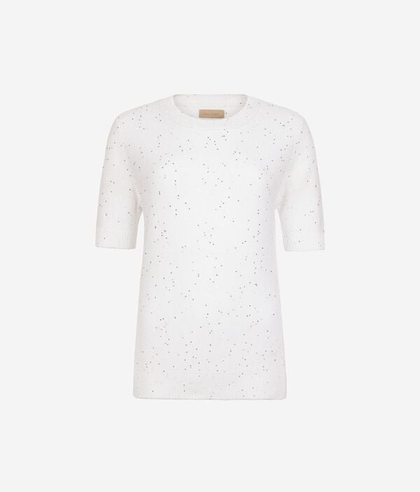 マイクロスパンコール コットン ショートスリーブ Tシャツ