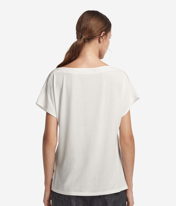 キモノVネック シルク Tシャツ