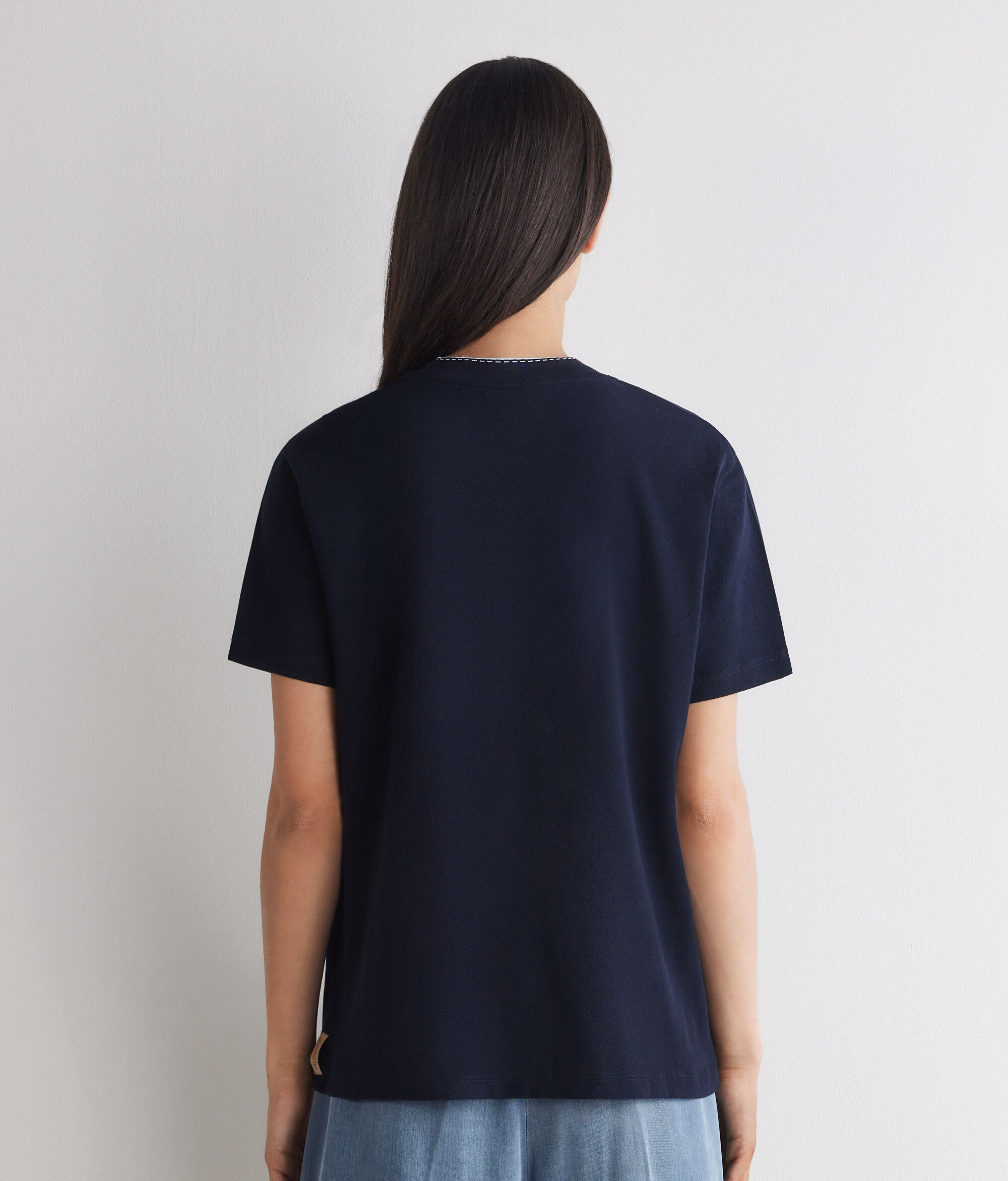 ニットカラー ピケ Tシャツ