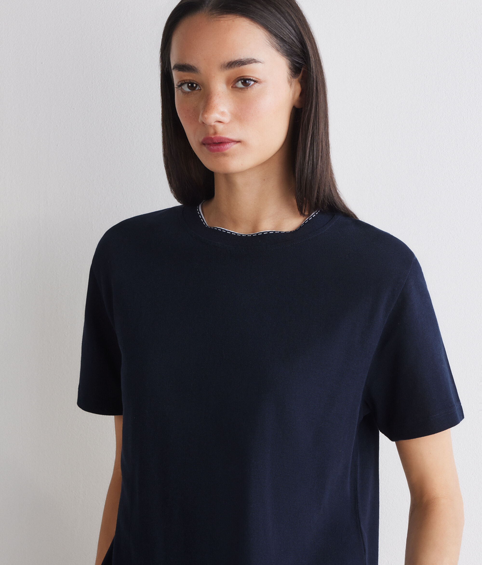 ニットカラー ピケ Tシャツ