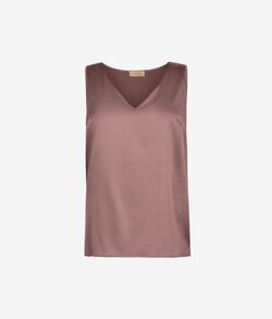 シルク Vネック タンクトップ
