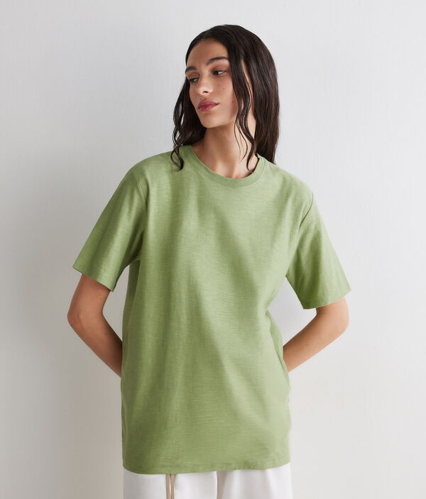 コットン ショートスリーブ クルーネックTシャツ