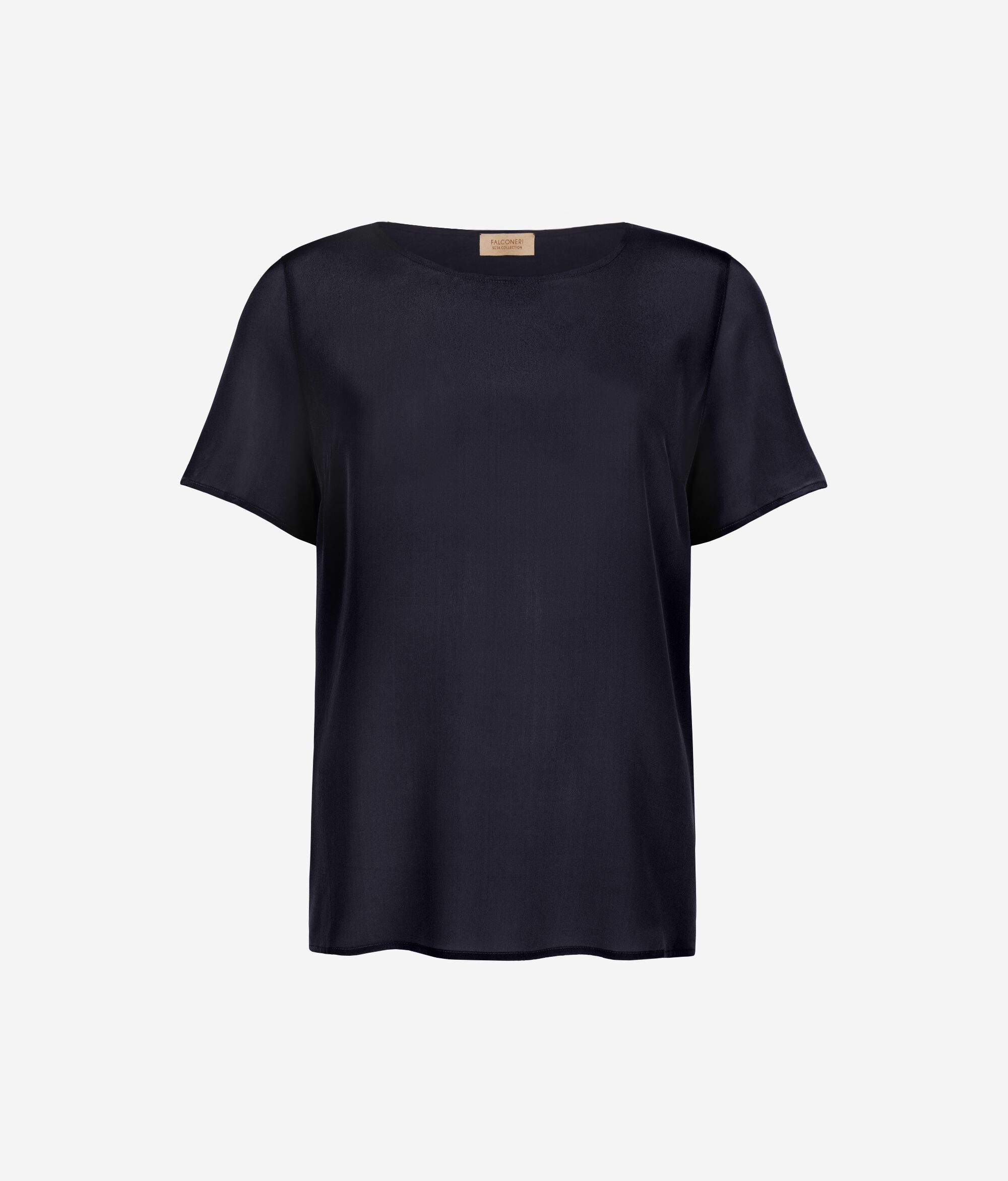 シルク クルーネック Tシャツ
