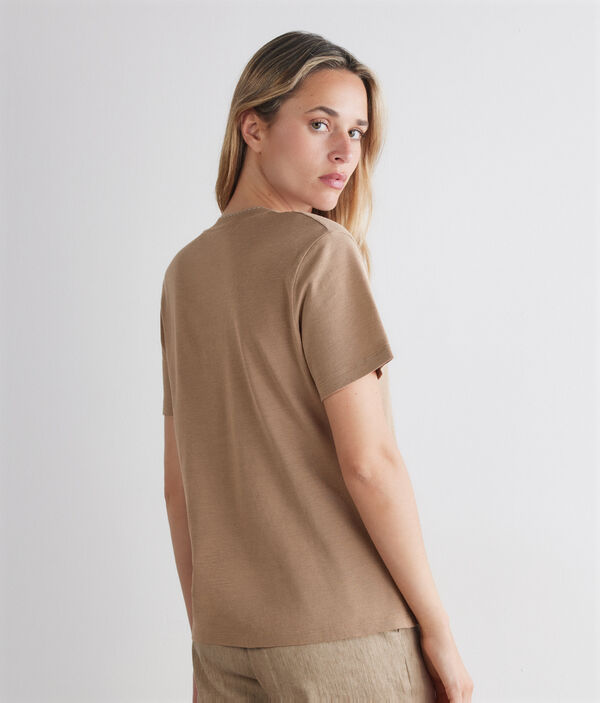 ニットカラー ピケ Tシャツ