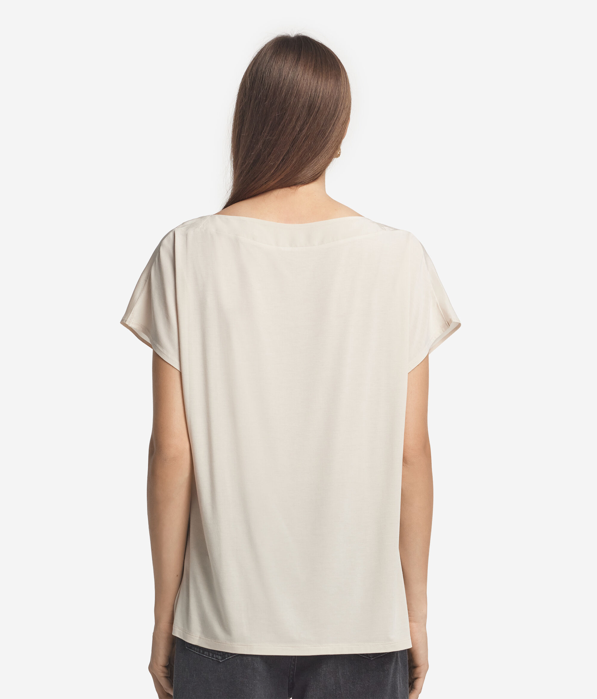 シルク&モダール ボートネック Tシャツ