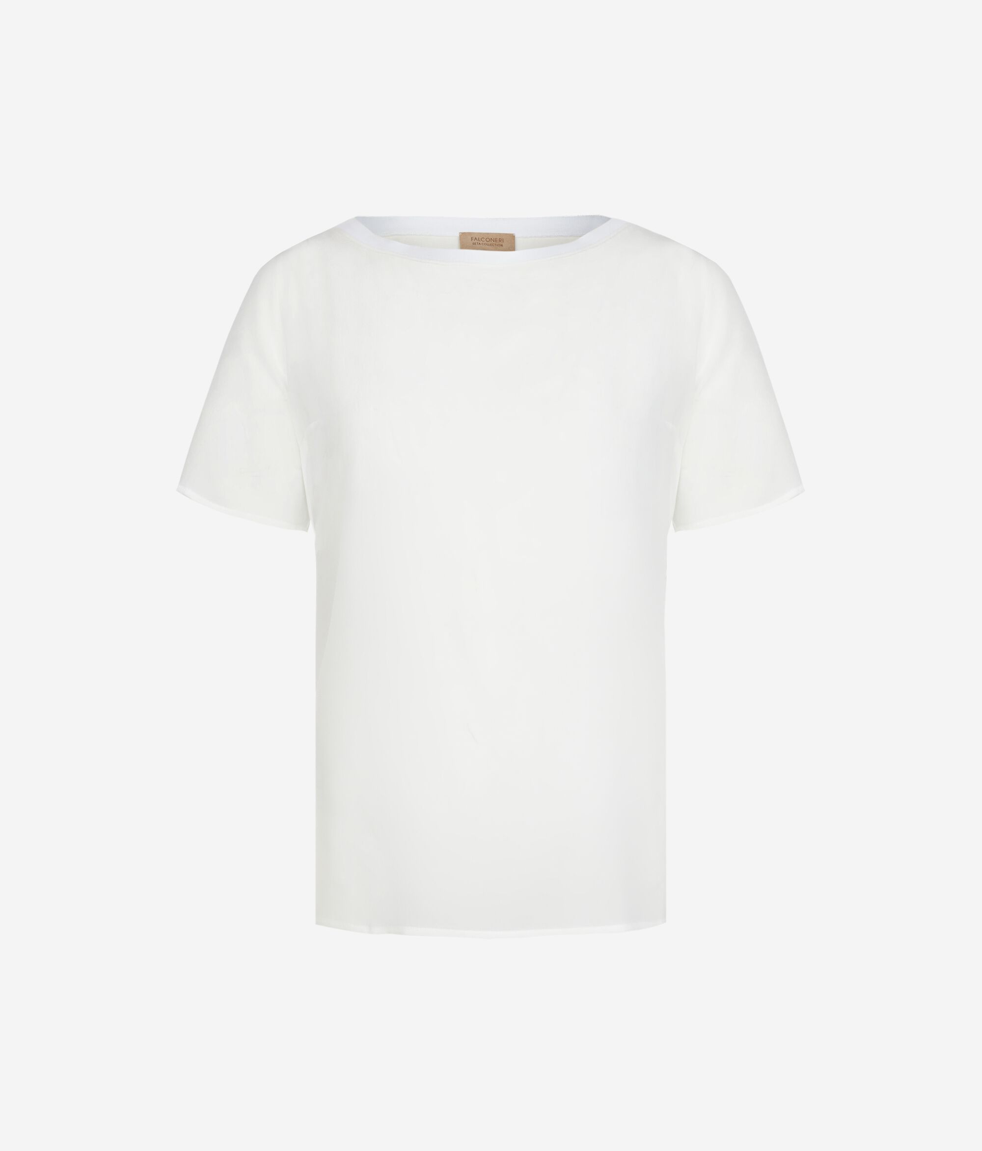 シルク＆モダール ボートネック Tシャツ